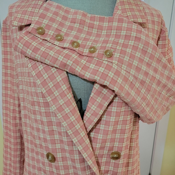 😀FREE PEOPLE OLIVIA GINGHAM BLAZER NWT! - Picture 6 of 8